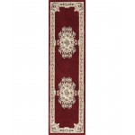 Nourison Aubusson ABS1 Runner Rug, Red, 2'2" x 10'