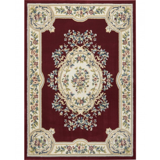 Nourison Aubusson ABS1 Area Rug, Red, 3'3" x 5'3"