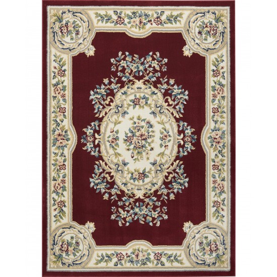 Nourison Aubusson ABS1 Area Rug, Red, 8'10" x 11'10"