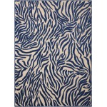 Nourison Aloha ALH04 Indoor/Outdoor Area Rug, Navy, 7'10" x 10'6"