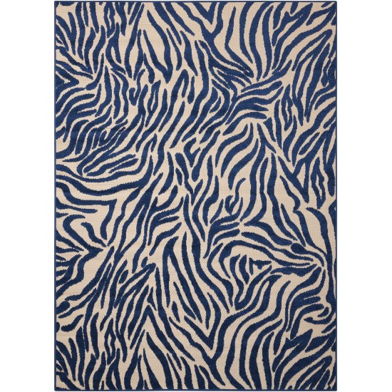 Nourison Aloha ALH04 Indoor/Outdoor Area Rug, Navy, 7'10" x 10'6"