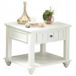 ACME Natesa End Table, White Washed