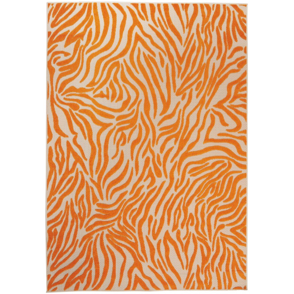 Nourison Aloha ALH04 Area Rug, Orange, 5'3" x 7'5" Nourison Aloha ALH04 Area Rug, Orange, 5'3" x 7'5"