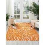 Nourison Aloha ALH04 Indoor/Outdoor Area Rug, Orange, 7'10" x 10'6"