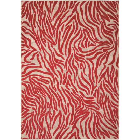 Nourison Aloha ALH04 Indoor/Outdoor Area Rug, Red, 7'10" x 10'6"