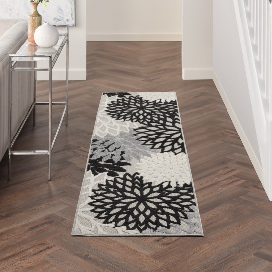 Nourison Aloha ALH05 Runner Rug, Black/White, 2' x 6'