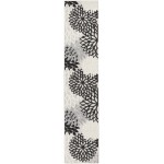 Nourison Aloha ALH05 Runner Rug, Black/White, 2'3" x 10'