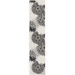 Nourison Aloha ALH05 Runner Rug, Black/White, 2'3" x 12'