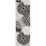 Nourison Aloha ALH05 Runner Rug, Black/White, 2'3" x 8'