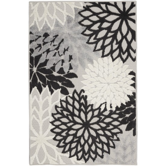 Nourison Aloha ALH05 Area Rug, Black/White, 3' x 5'