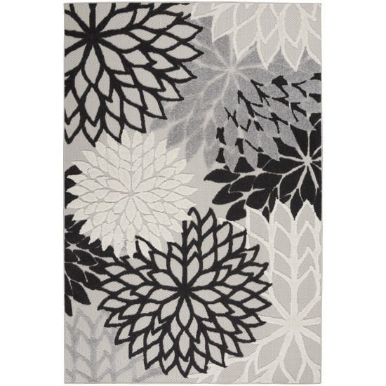 Nourison Aloha ALH05 Area Rug, Black/White, 3'6" x 5'6"