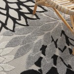 Nourison Aloha ALH05 Area Rug, Black/White, 3'6" x 5'6"