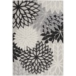 Nourison Aloha ALH05 Area Rug, Black/White, 6' x 9'