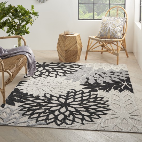 Nourison Aloha ALH05 Area Rug, Black/White, 6' x 9'