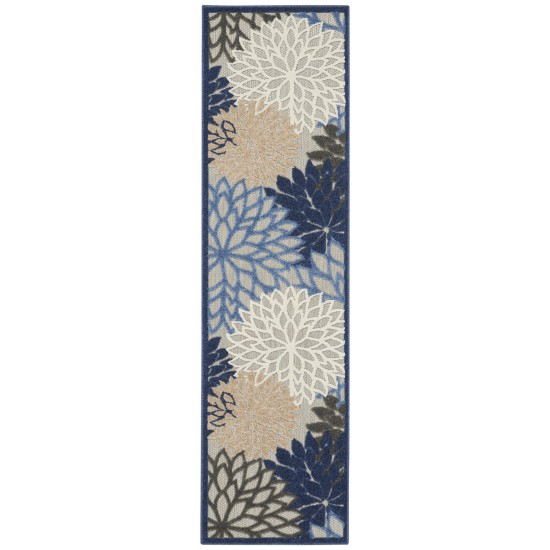 Nourison Aloha ALH05 Runner Rug, Blue/Multicolor, 2'3" x 8'