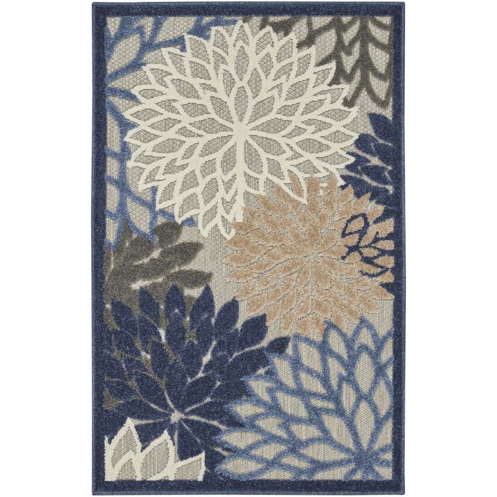 Nourison Aloha ALH05 Area Rug, Blue/Multicolor, 2'8" x 4'