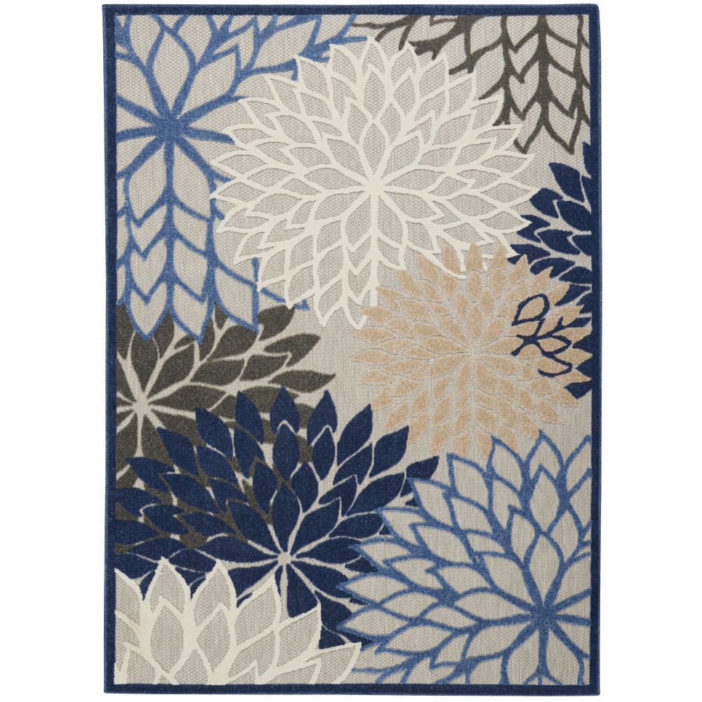 Nourison Aloha ALH05 Area Rug, Blue/Multicolor, 3'6" x 5'6"