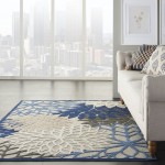 Nourison Aloha ALH05 Area Rug, Blue/Multicolor, 3'6" x 5'6"