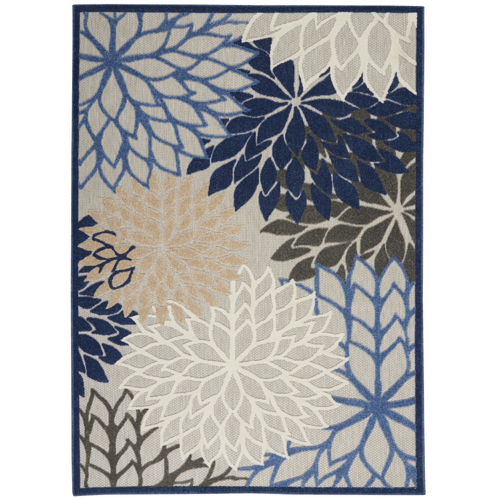 Nourison Aloha ALH05 Area Rug, Blue/Multicolor, 5'3" x 7'5"