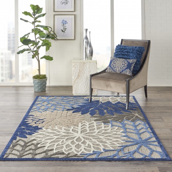 Nourison Aloha ALH05 Area Rug, Blue/Multicolor, 5'3" x 7'5"