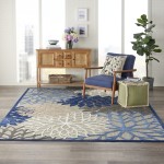 Nourison Aloha ALH05 Area Rug, Blue/Multicolor, 7' x 10'