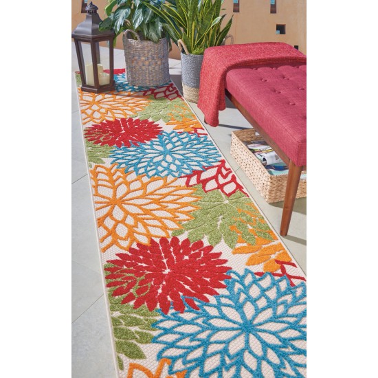 Nourison Aloha ALH05 Runner Rug, Green, 2'3" x 12'