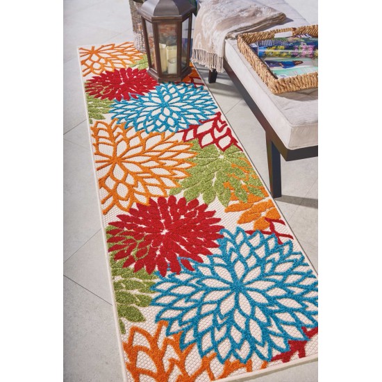 Nourison Aloha ALH05 Runner Rug, Green, 2'3" x 8'