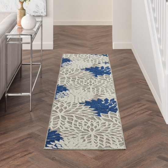 Nourison Aloha ALH05 Runner Rug, Ivory/Navy, 2' x 6'