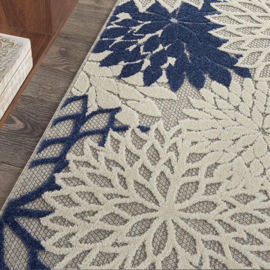 Nourison Aloha ALH05 Area Rug, Ivory/Navy, 2'8" x 4'