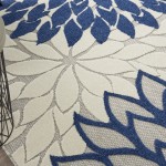 Nourison Aloha ALH05 Area Rug, Ivory/Navy, 7'10" x 10'6"