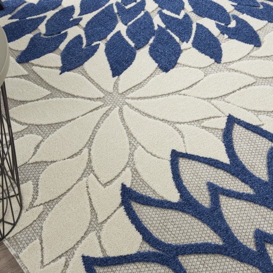Nourison Aloha ALH05 Area Rug, Ivory/Navy, 7'10" x 10'6"