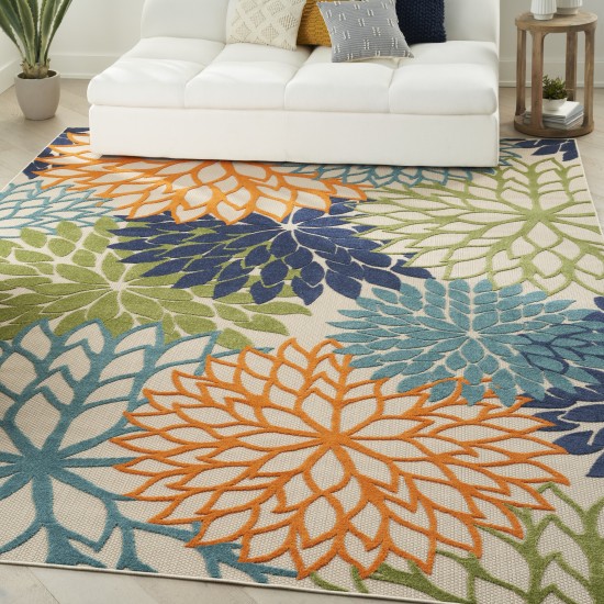 Nourison Aloha ALH05 Indoor/Outdoor Area Rug, Multicolor, 10' x 14'