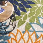 Nourison Aloha ALH05 Indoor/Outdoor Area Rug, Multicolor, 7'10" x Round