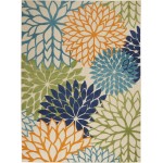 Nourison Aloha ALH05 Indoor/Outdoor Area Rug, Multicolor, 9'6" x 13'