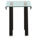 ACME Gordie End Table, Black & Clear Glass