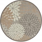 Nourison Aloha ALH05 Area Rug, Natural, 4' x Round
