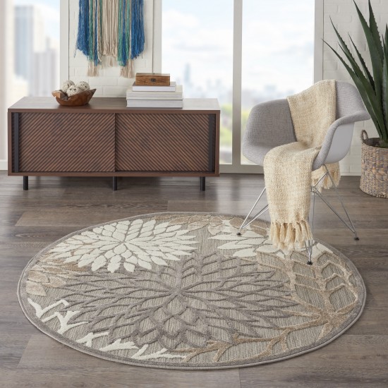 Nourison Aloha ALH05 Area Rug, Natural, 4' x Round