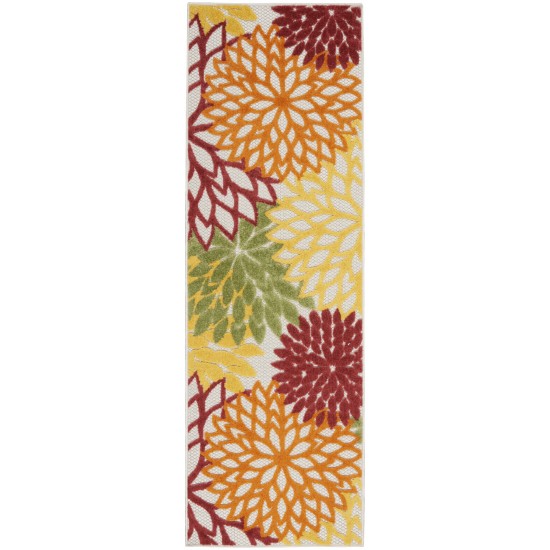 Nourison Aloha ALH05 Runner Rug, Red/Multicolor, 2' x 6'