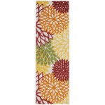 Nourison Aloha ALH05 Runner Rug, Red/Multicolor, 2'3" x 8'