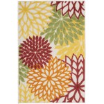 Nourison Aloha ALH05 Area Rug, Red/Multicolor, 2'8" x 4'