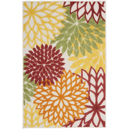 Nourison Aloha ALH05 Area Rug, Red/Multicolor, 2'8" x 4'