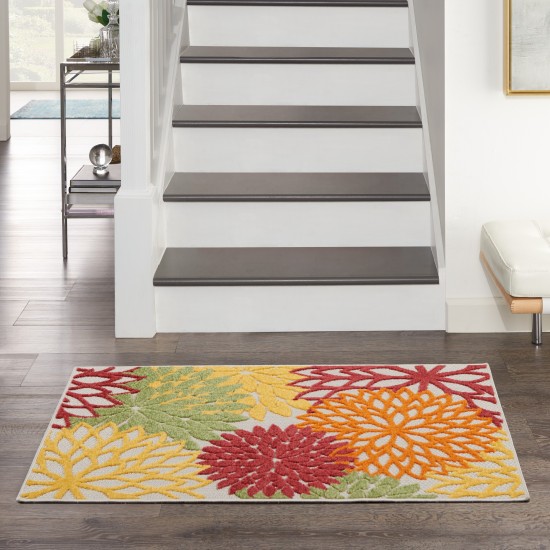 Nourison Aloha ALH05 Area Rug, Red/Multicolor, 2'8" x 4'