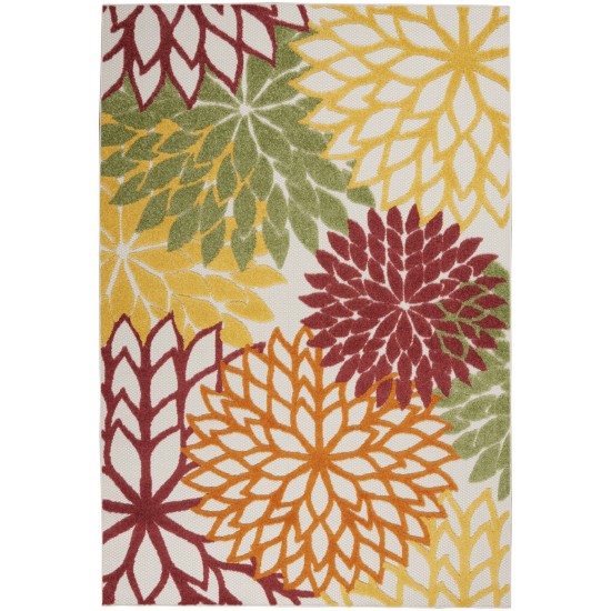 Nourison Aloha ALH05 Area Rug, Red/Multicolor, 3'6" x 5'6"