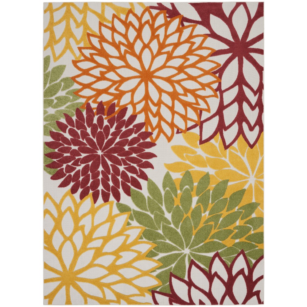 Nourison Aloha ALH05 Area Rug, Red/Multicolor, 9' x 12' Nourison Aloha ALH05 Area Rug, Red/Multicolor, 9' x 12'