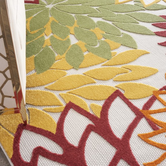 Nourison Aloha ALH05 Area Rug, Red/Multicolor, 9' x 12'