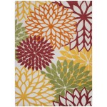 Nourison Aloha ALH05 Area Rug, Red/Multicolor, 9'6" x 13'