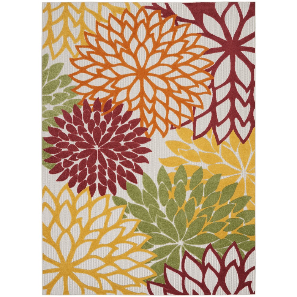 Nourison Aloha ALH05 Area Rug, Red/Multicolor, 9'6" x 13'