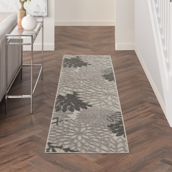 Nourison Aloha ALH05 Runner Rug, Silver Grey, 2' x 6'