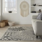 Nourison Aloha ALH05 Area Rug, Silver Grey, 3'6" x 5'6"