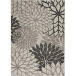 Nourison Aloha ALH05 Area Rug, Silver Grey, 6' x 9'